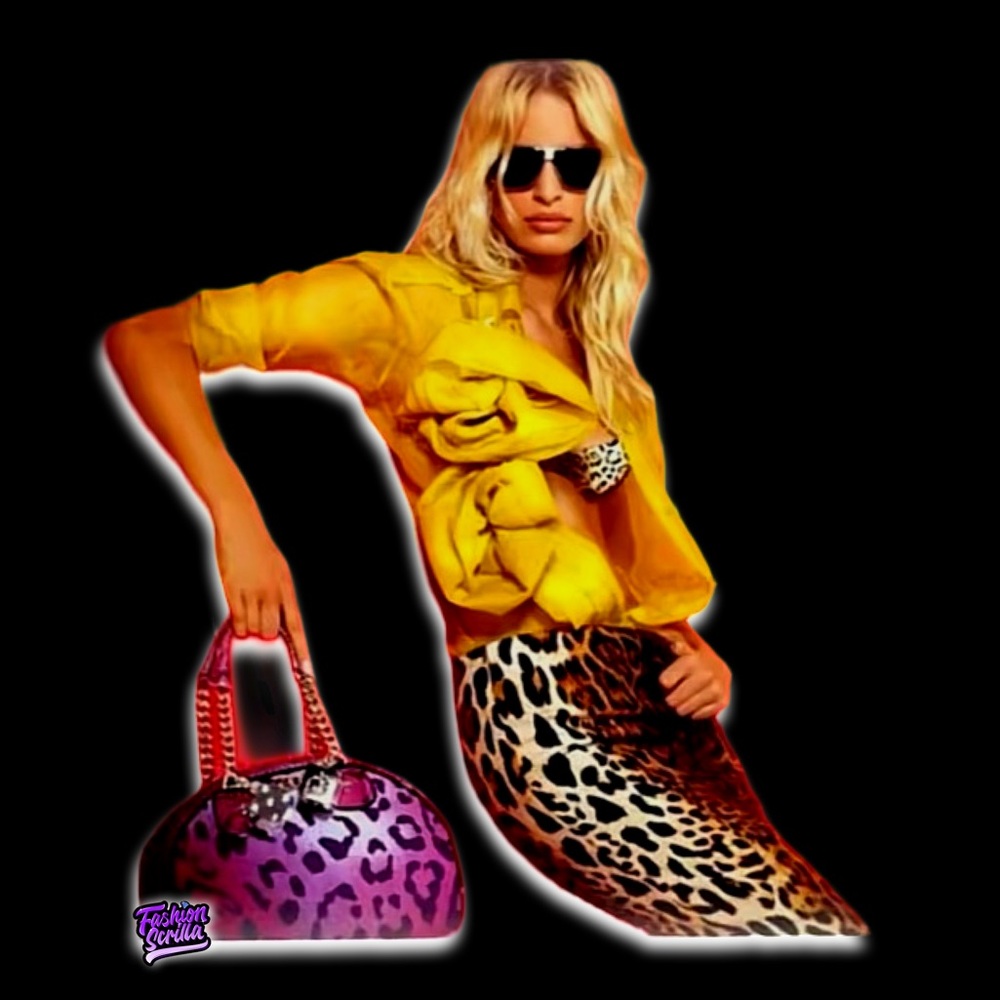 Dior Vintage By John Galliano Leopard 3D Holographic Diamanté Gambler Sunglasses - Picture 8 of 16